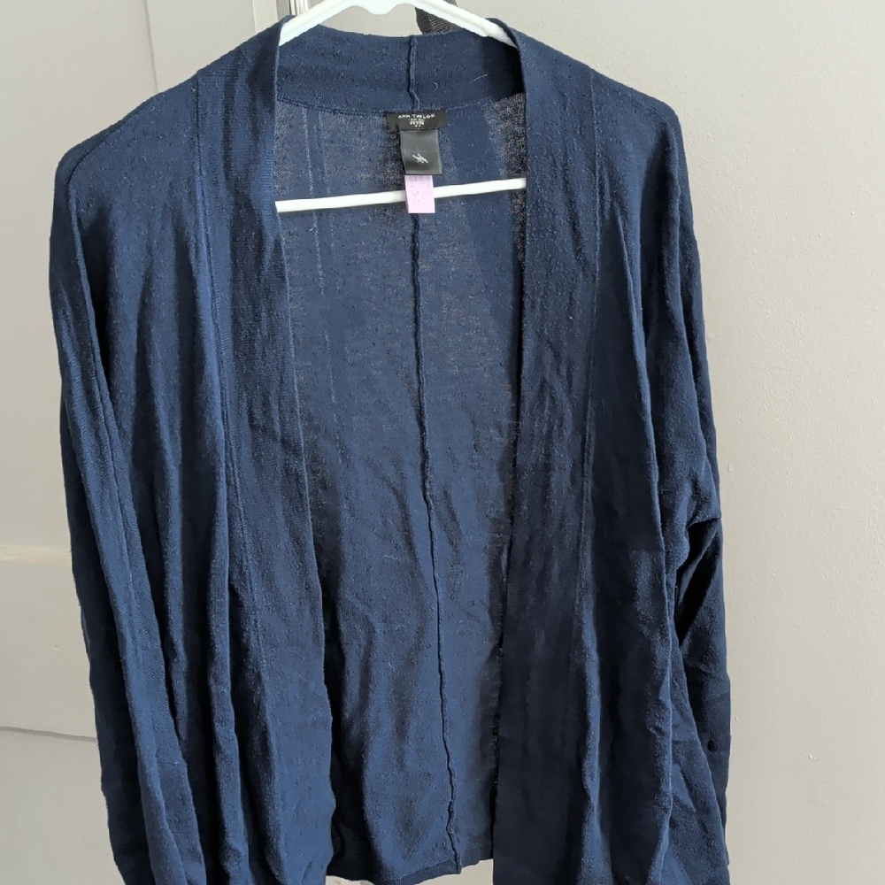 Ann Taylor Midnight Blue Open Cardigan
